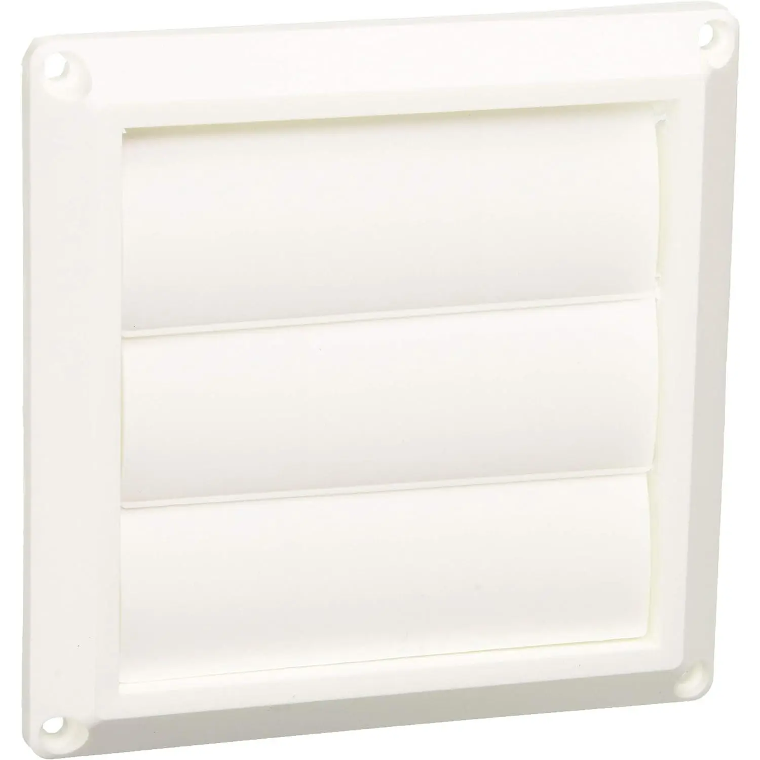 1475W White Plastic Louvered Vent, 3-Inch