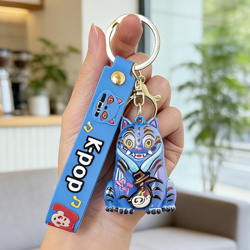 Colorful electroplating witch hunter keychain K-pop animation character fashion bag pendant cartoon silicone gift