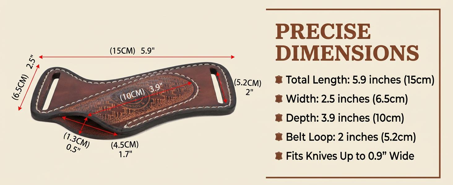 Leather Knife Sheath for Belt Pocket Folding Knife Holder Compact Draw Knifes Carrier EDC Tools Holster