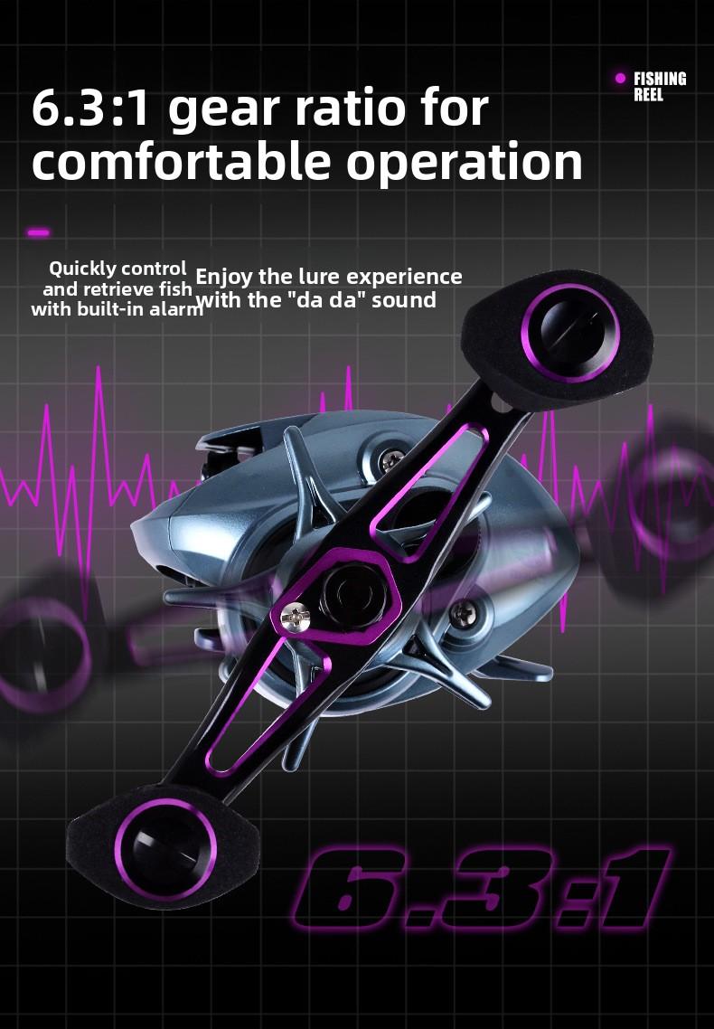 Ultralight Carbon BFS Baitcasting Reel, Magnetic Brake Anti-Backlash Long Cast Versatile Fishing Reel for Bass Trout