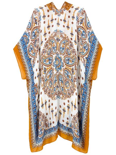 Women's Ethnic Pattern Kimono, Boho Casual Open Front Cover Up for Beach Vacation, Ladies Spring & Fall Clothes