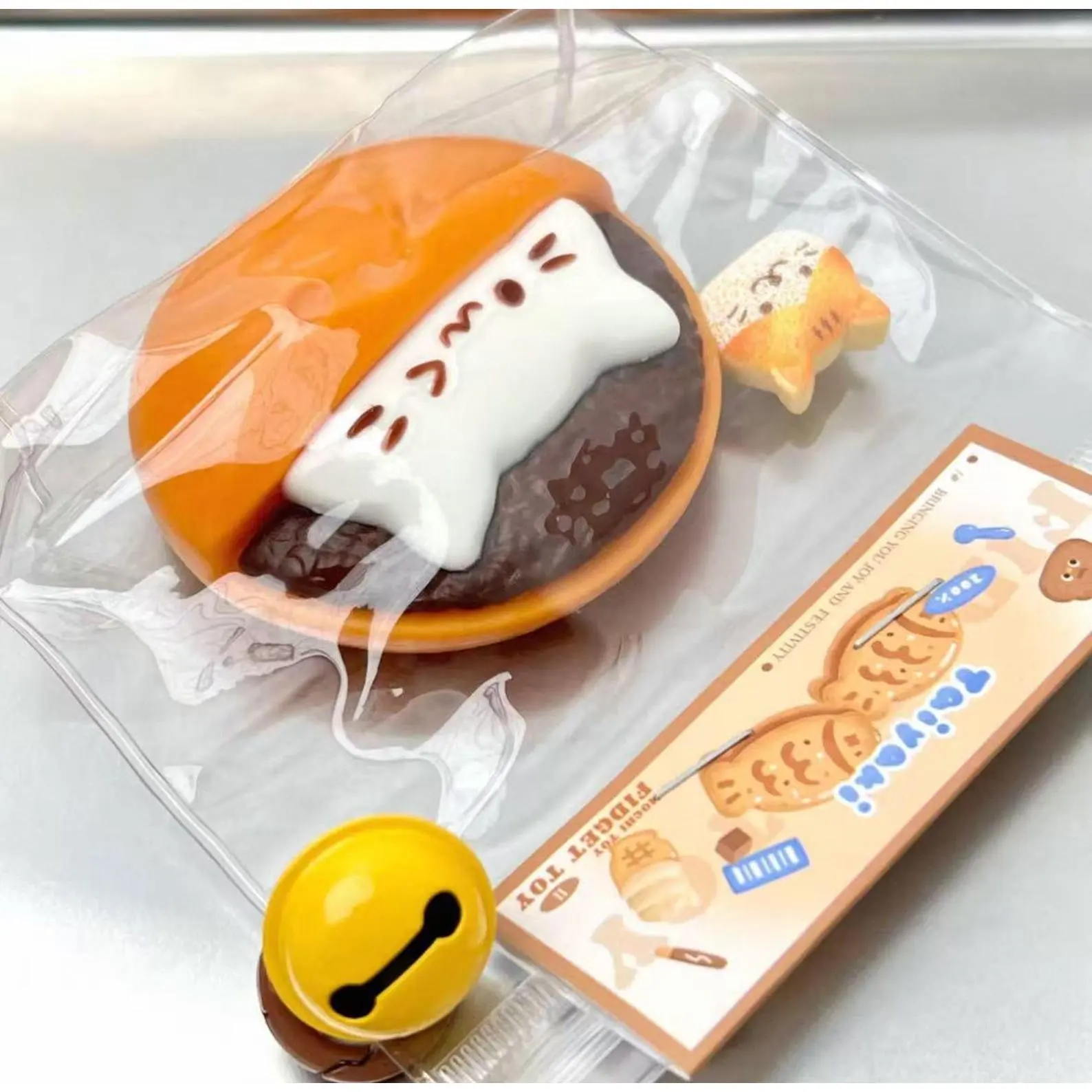 Kawaii Bakery Squishy Toys – Cat Bread, Croissant, Taiyaki Burger, and Dessert Fidget Collection -gifted