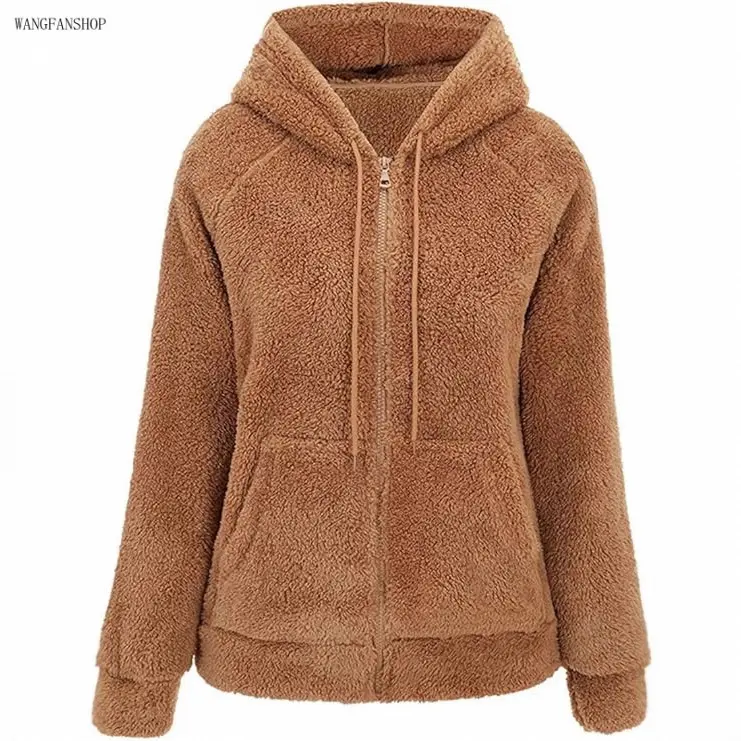 Women Solid Plush Zip Up Hooded Jacket, Soft Fluffy Drawstring Hood Coat with Side Pockets, Minimalist Fitted Thermal Outerwear All Season for Spring Fall Winter Daily Lounge Travel Casual Wear,Elegant,Flower,Design Waist Buckle