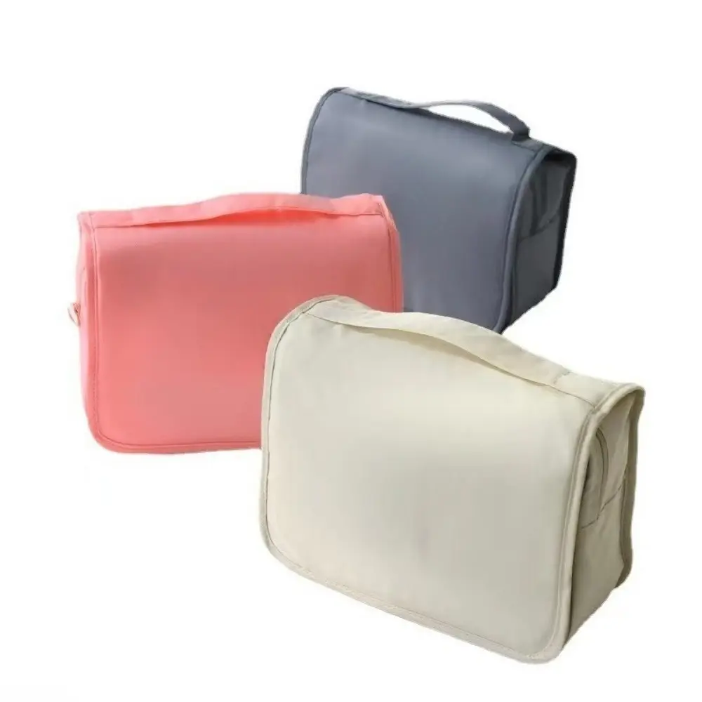 Hot Sale Hanging Hook Travel Toiletry Bag, Foldable Dry & Wet Separation Portable Hand Cosmetic Pouch, Waterproof Multi-Compartment Storage Organizer For Business Trip Vacation Outdoor Travel