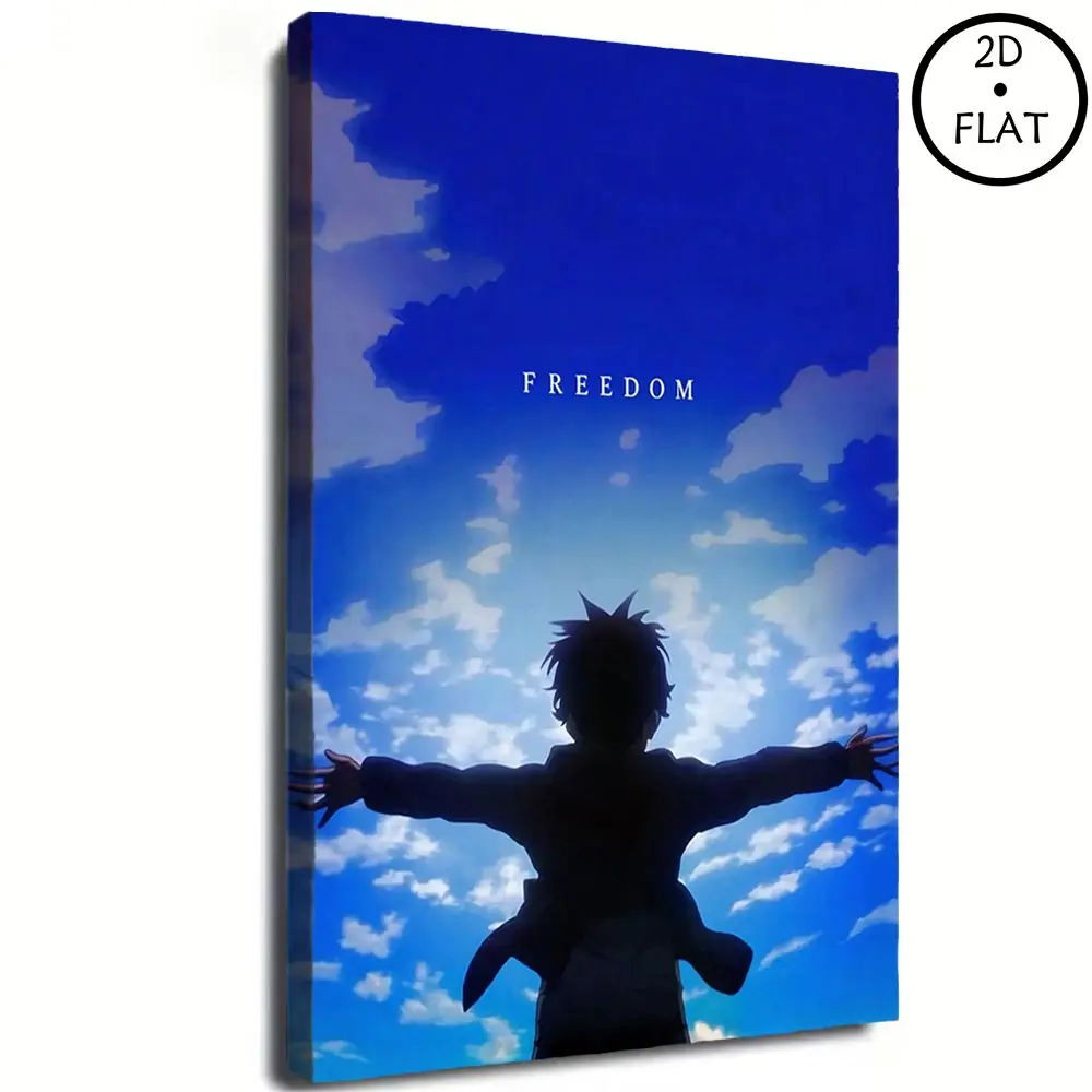 Trippy Anime Wall Decor, Eco-Friendly Fade Resistant Waterproof UV Protected Canvas Print of Attack On Titan Vibrant Illustrations, Artwork for Bedroom & Dorm Home Decoration dopamine items church unique art decoration