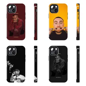 Mac Miller tribute phone case – a minimalist grayscale rapper portrait design, full of artistic expression, suitable for hip-hop culture and streetwear enthusiasts; durable protective case, compatible with iPhone 11–17 Pro Max/Plus series and Samsung Gala