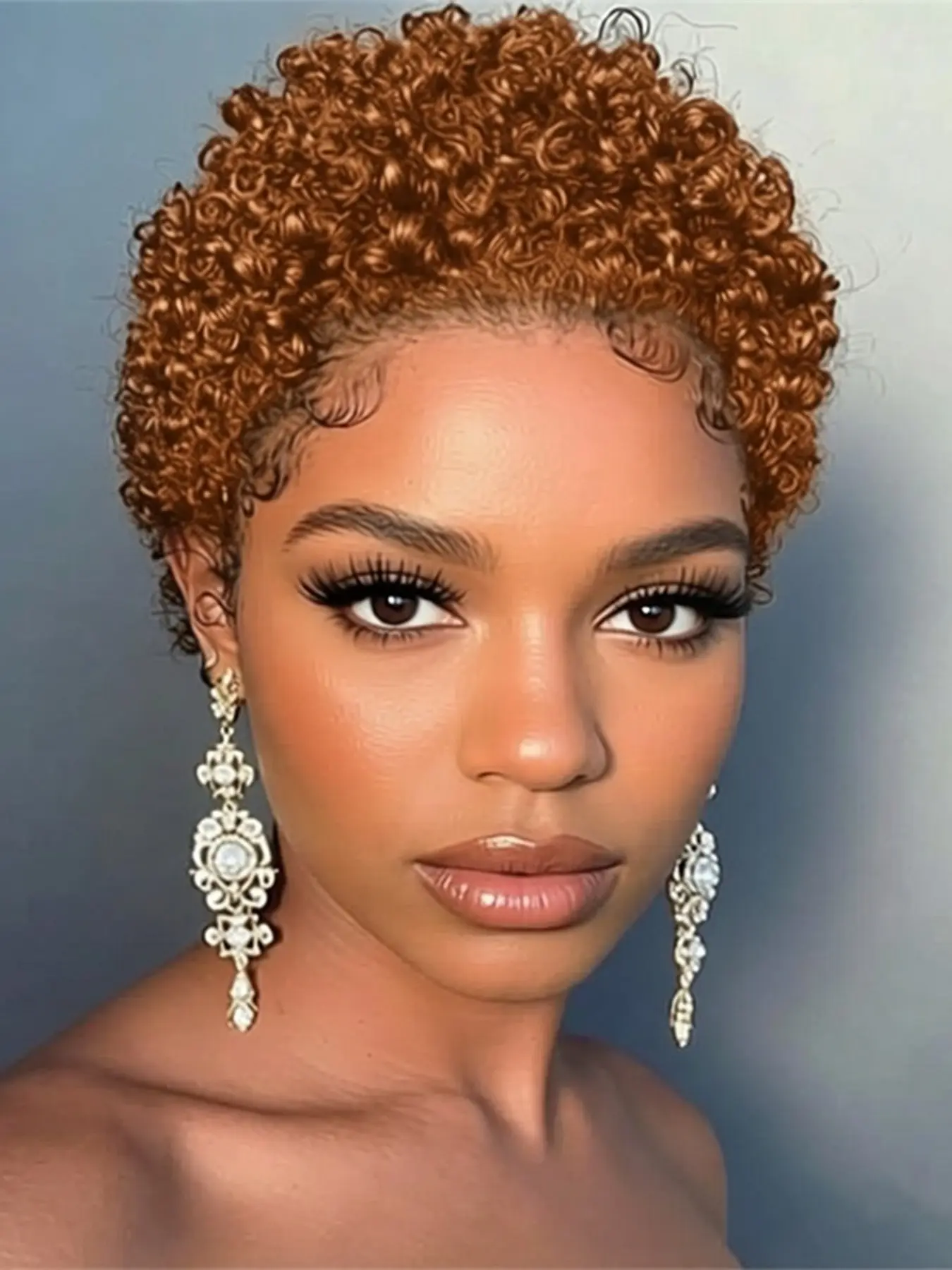 99J burgundy black color pixie cut short afro curly Authentic human hair human hair wig machine made pixie wig daily party use human hair wig for women stylish gift wig