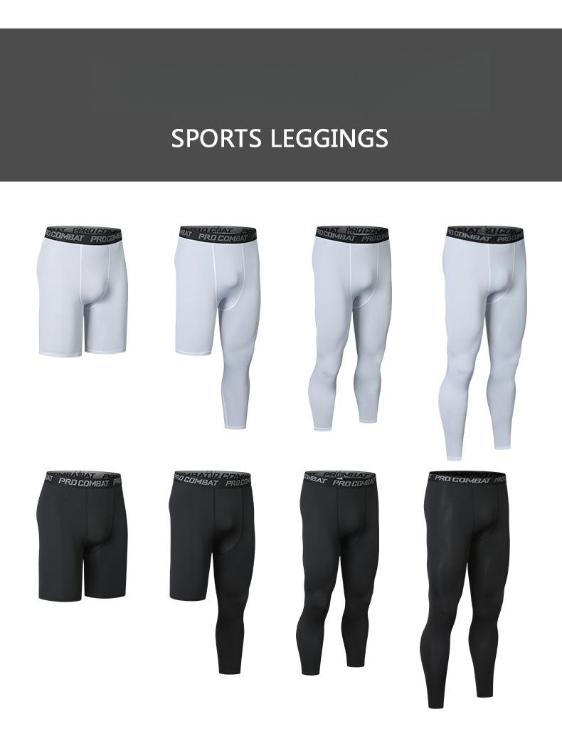 Basketball Fitness Training Base Layer Tight Long Pants High Elastic Breathable Quick-Dry Five-Point Pants Seven-Point Pants Running Sports Shorts