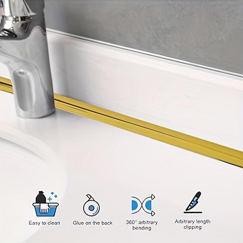 10m Self-Adhesive Decorative Strip, Wall Trim, Ceiling, Walls, Mirrors, Corners, Wardrobe, Cabinet, Peel and Stick, Home Decor, Multiple Projects