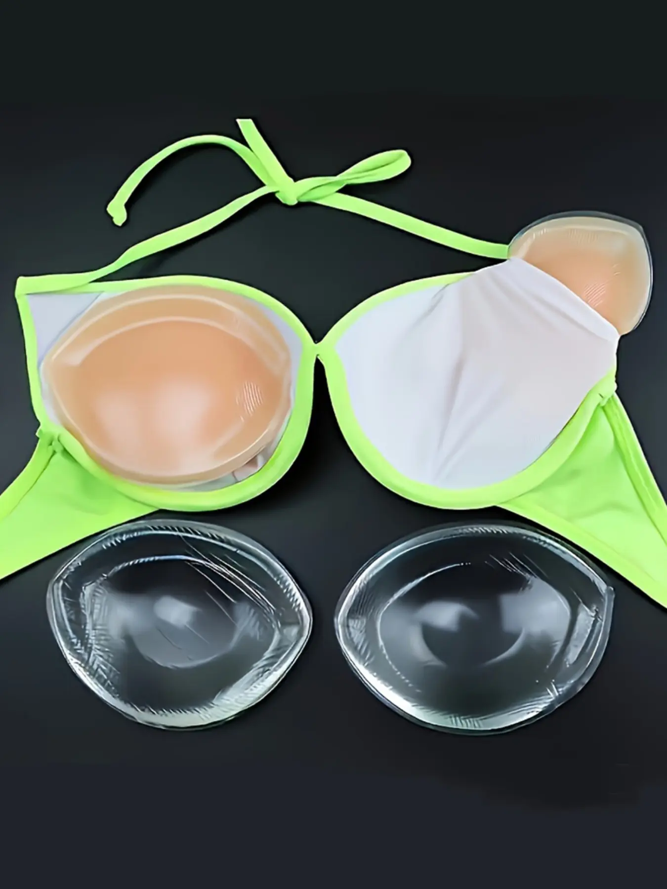 Invisible Transparent Silicone Swim Bra Pad, Waterproof Push-Up Insert for Bikinis and Sports Wear, No Absorbent Sponge Needed