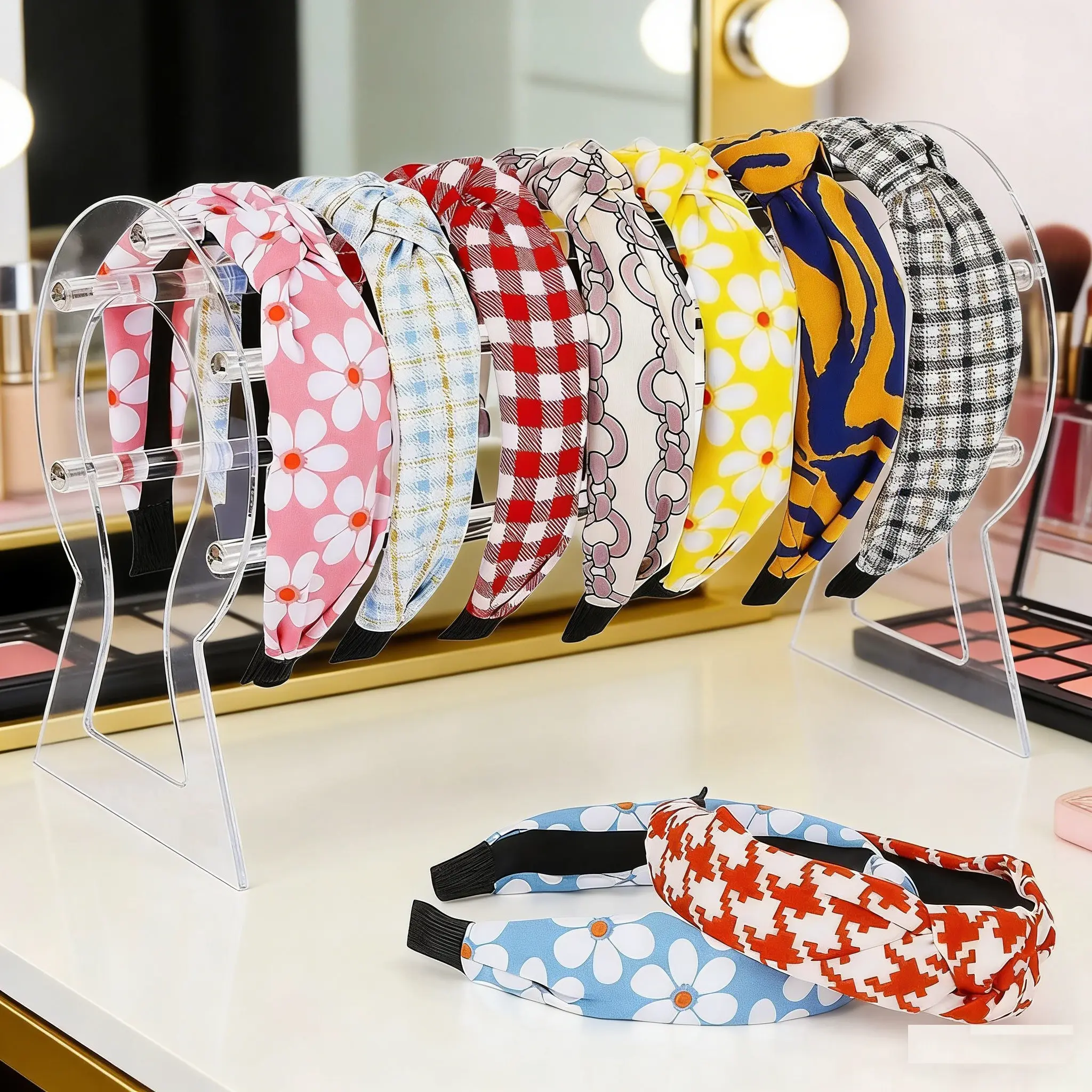 Acrylic Headband Storage Rack, Hair Accessories Organizer, Headband Bracelet Watch Display Rack, Stylish Ornaments for Home Decor