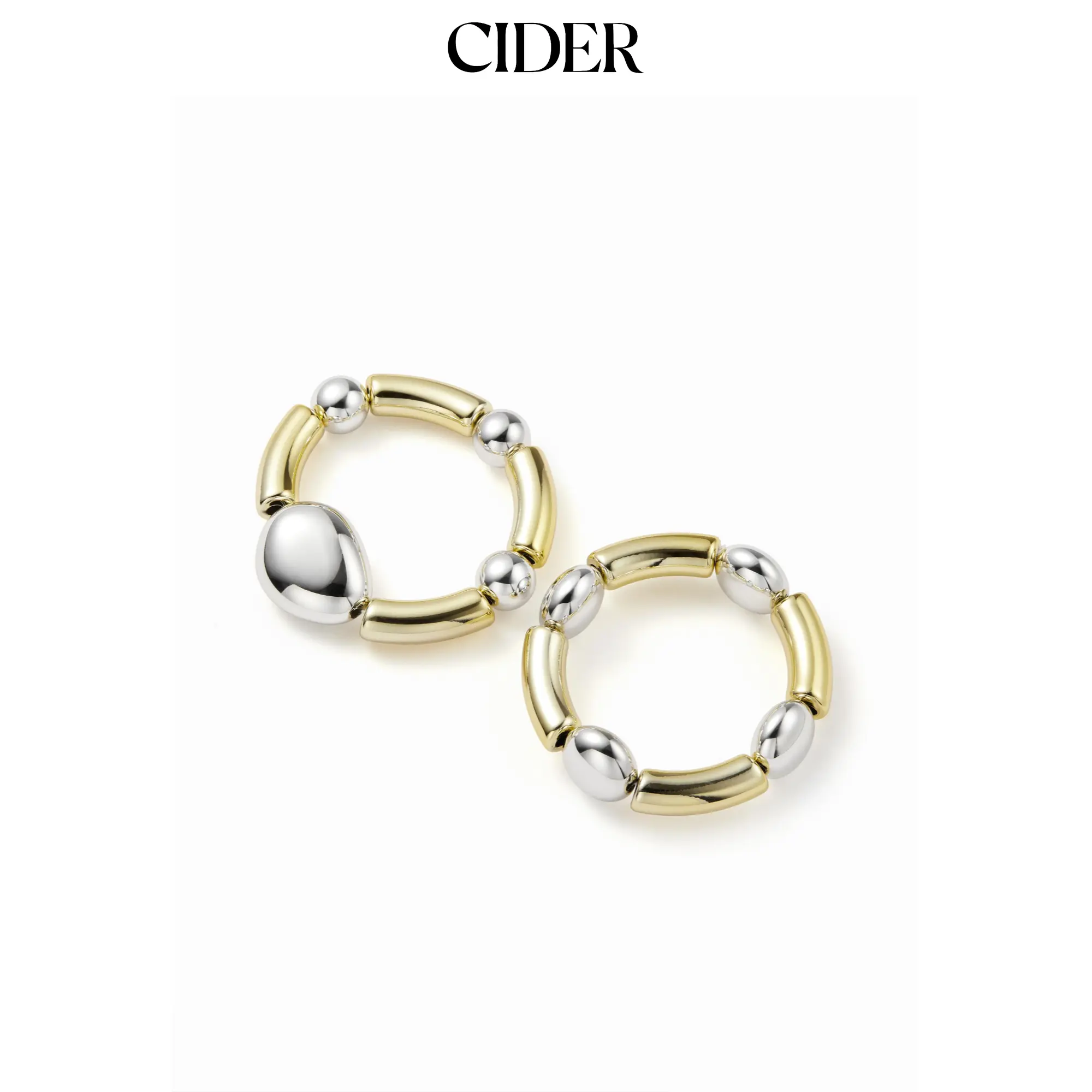 Cider 2 PCS GEOMETRIC BRACELET SET Cider 2 PCS GEOMETRIC BRACELET SET