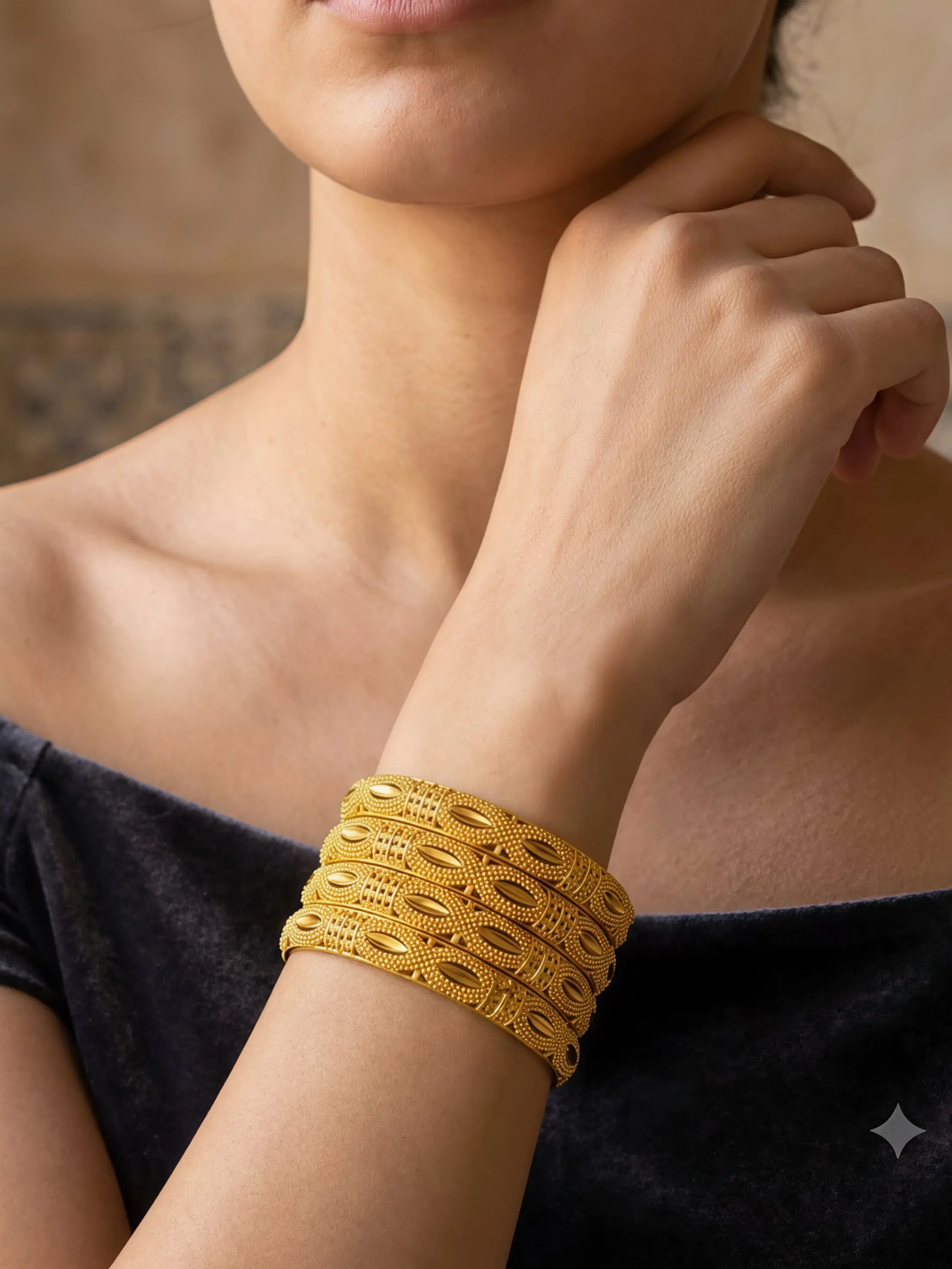 4 Pcs Dubai Bangle Bracelets for Women, Elegant Open Design, Perfect for Daily Wear, Weddings, Parties, Banquets