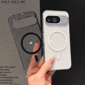 Luxury Ultra Thin Transparent For Magsafe Magnetic Shell Smartphone Case For Google Pixel 10 9 Pro XL 10A 9A Magnetic Wireless Charging Shockproof Protective Cover