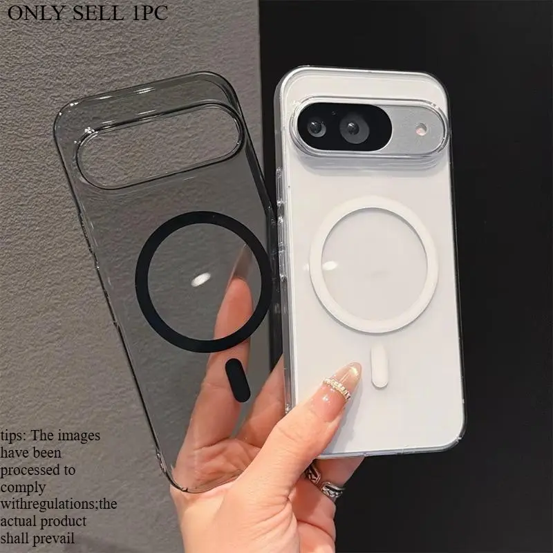 Luxury Ultra Thin Transparent For Magsafe Magnetic Shell Smartphone Case For Google Pixel 10 9 Pro XL 10A 9A Magnetic Wireless Charging Shockproof Protective Cover