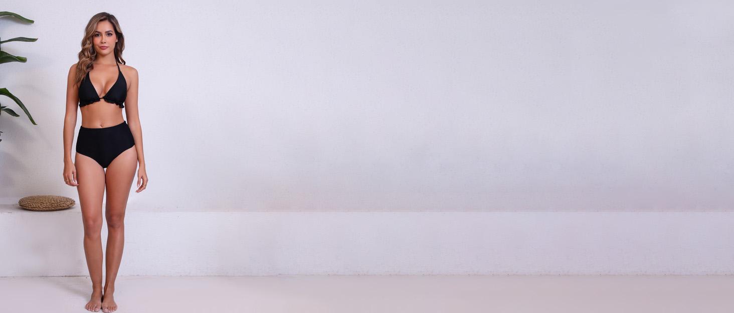 Women's High Waisted Swim Bottoms (Available in Plus) Full Coverage Bikini Swimsuit Bottoms