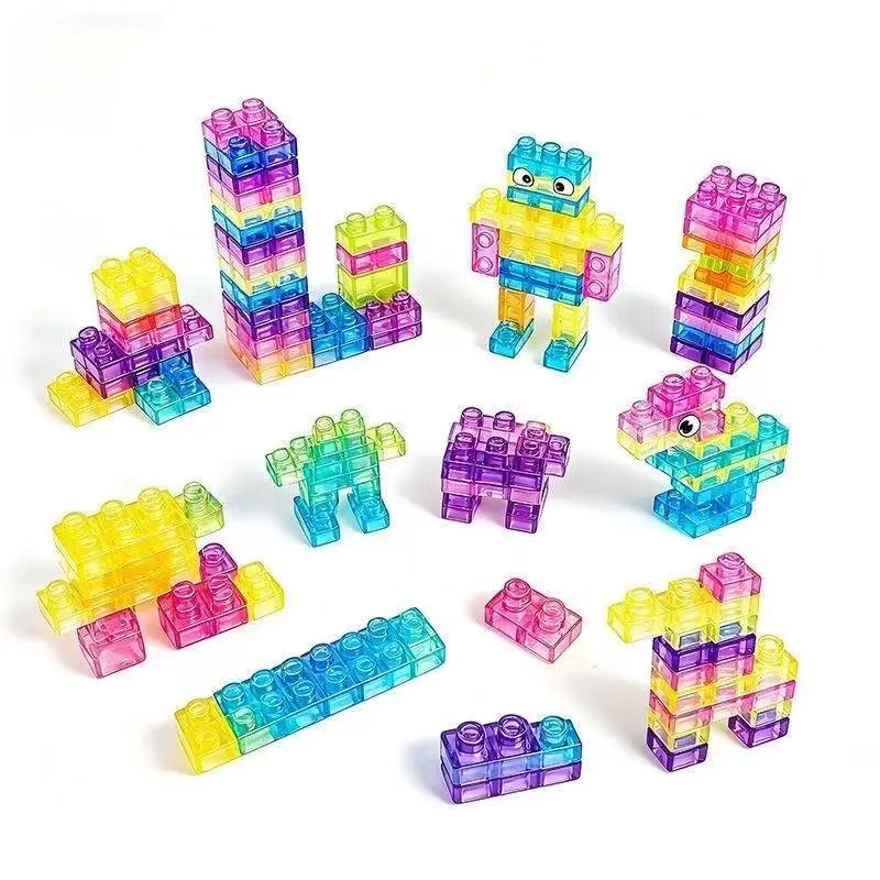 Rainbow Translucent Soft Bricks, Early Education Stacking Toy, for 3 4 5 Year Old Toddlers, Safe Flexible ABS Plastic, STEM Tactile Sensory Blocks, Creative Building Kit, Best Birthday Holiday Gifts, 2026 TikTok Shop Hot Sale