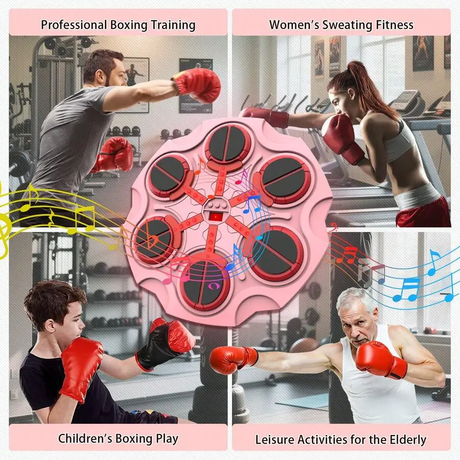 Kids Bluetooth Music Boxing Machine, Smart Punching Target Toys, Workout Equipment With Boxing Gloves, Toys For Boys Girls Kids 3 4 5 6 7 8 9 10 11 12+ Years Old