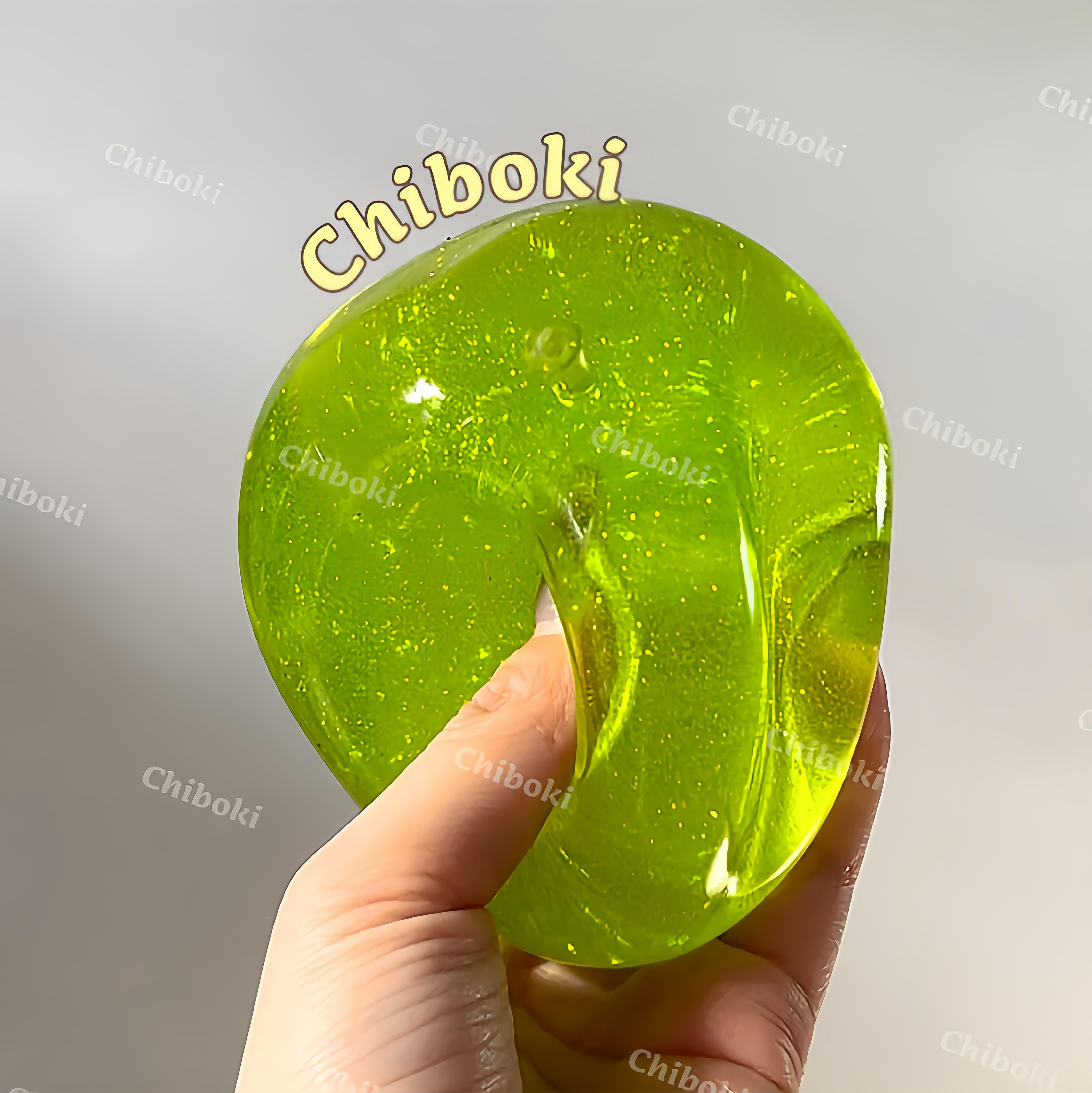 Glitter Green Apple Squishy - Moldable Non-Rebound Vaseline Fidget Toy| Sparkly Crystal Stress Ball Glitter Green Apple Squishy - Moldable Non-Rebound Vaseline Fidget Toy| Sparkly Crystal Stress Ball