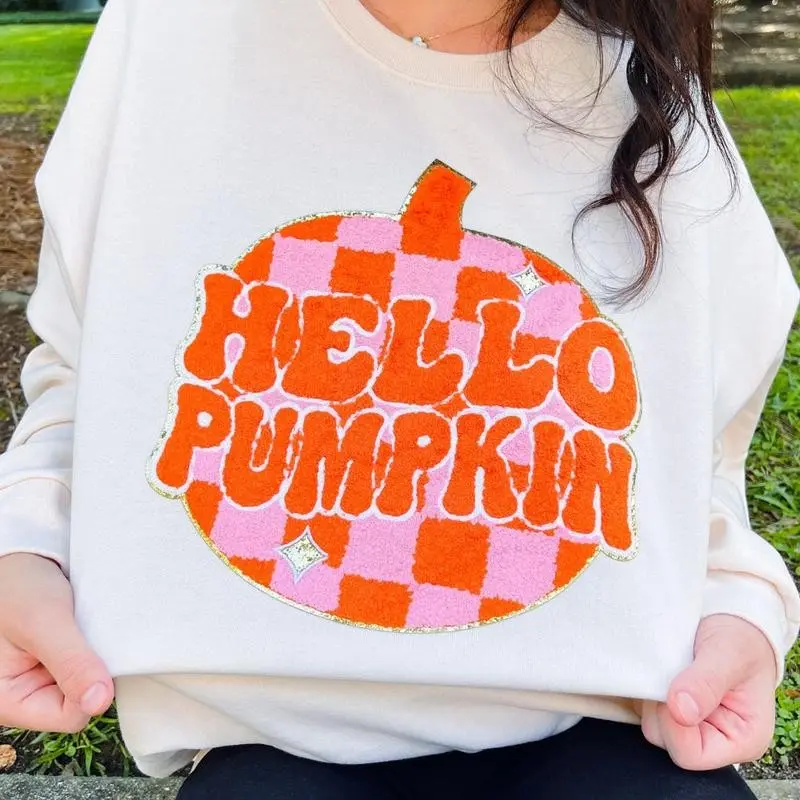 Alphabet patch sweatshirt