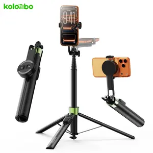 Koloobo Magnetic/clamp Head 68.89" Selfie Stick Tripod, Compatible with iPhone & Android, Adjustable Height, Durable Design