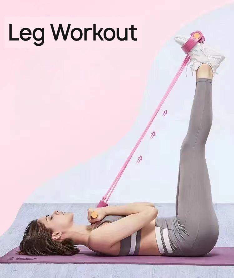 6-Tube Pedal Resistance Band, Portable Elastic Exercise Tube for Home Gym, Full-Body Workout & Fitness Training