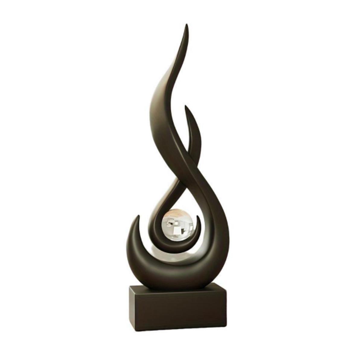 Abstract Flame Design Resin Ornament, Resin Sculptures, Modern Art Home Decor, Unique Desktop Decoration, Suitable for Living Room and Office