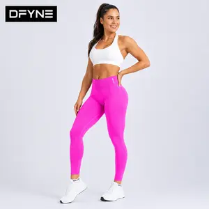 DFYNE Women Stretch Workout Leggings High Waisted Yoga Gym Running Fitness Pants comfortable sport