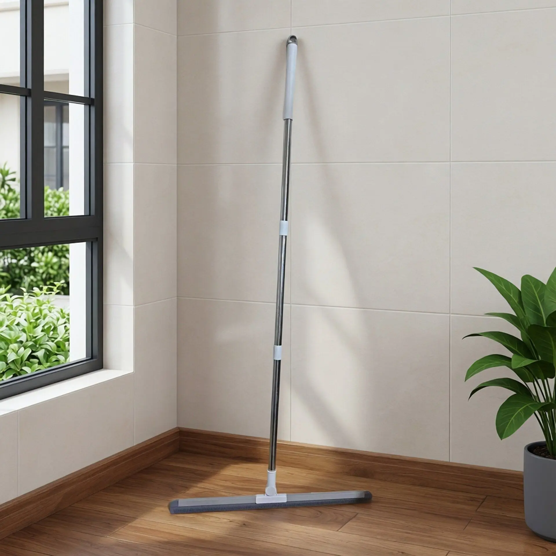 Magic Broom, Silicone Bath Floor Scrubber, Two-In-One Floor Cleaning Brush, Ground Wiping Mop, Garden Watering Tool, 1pc