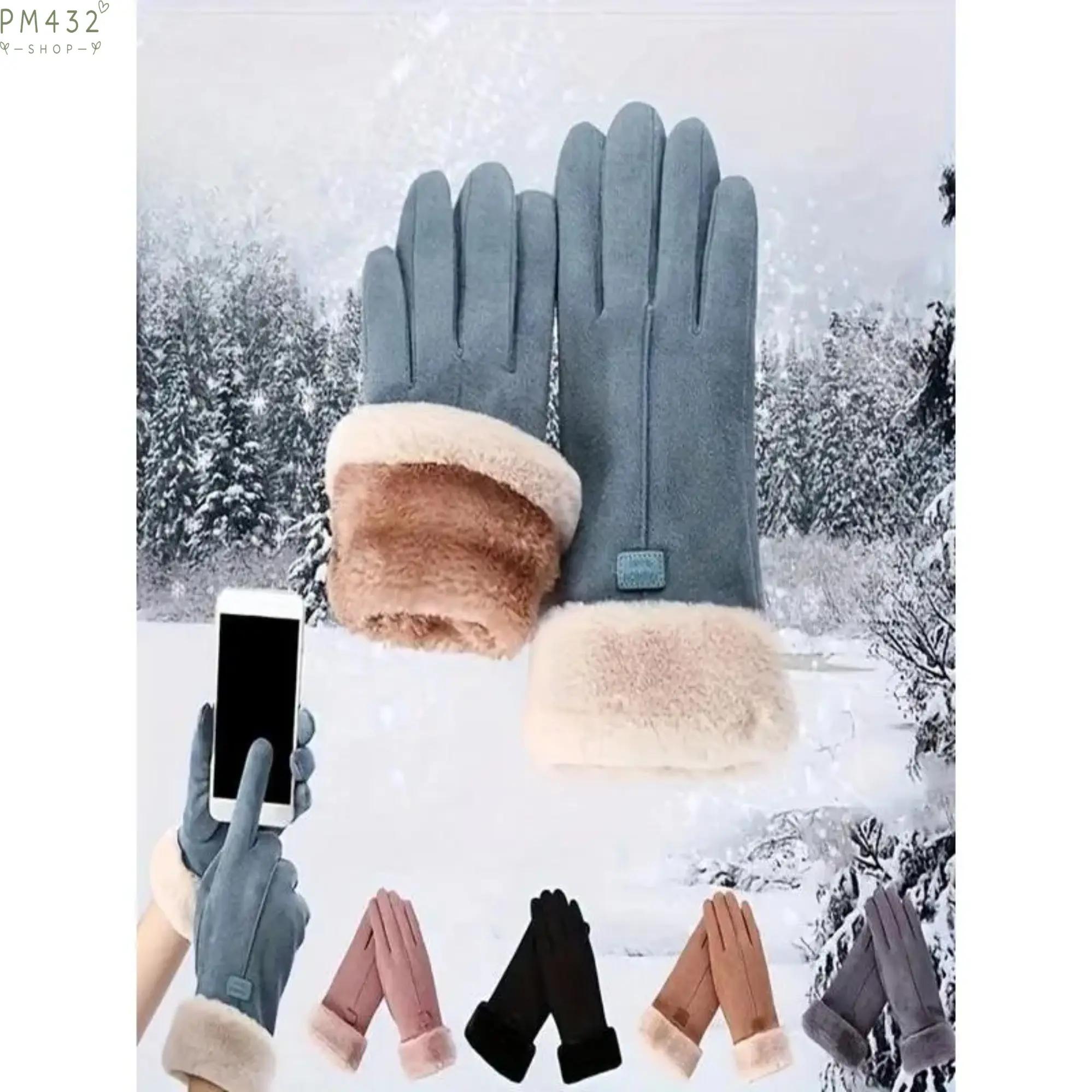Women’s Winter Gloves, Thick Insulated Touchscreen Gloves with Soft Fabric, Warm Fashion Gloves for Cold Weather, Stylish Cycling & Driving Gloves, Lightweight Thermal Handwear for Outdoor Activities, Commuting & Daily Wear