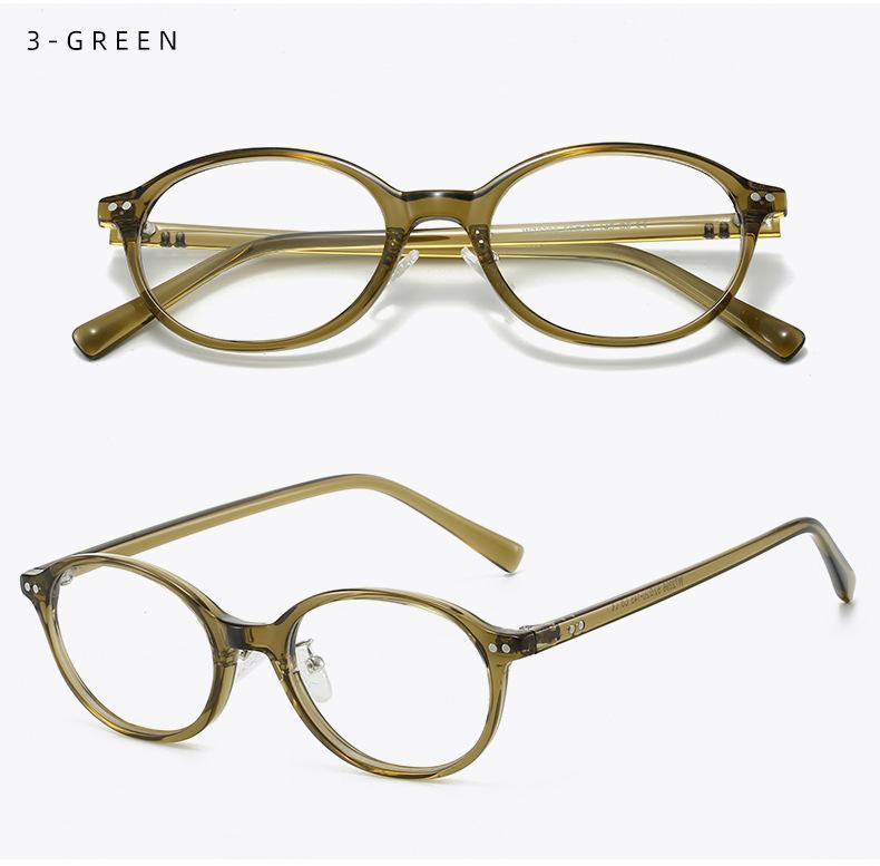 2026 New Oval Glasses Frame TR90 Anti Blue Light GlassesLeopard Small Size Korean Styles Ins Fashion Eyeglasses Frames