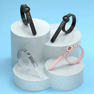 1-17 size measurement tool for rings with magnifying glass, reusable finger size tester, American ring size detector