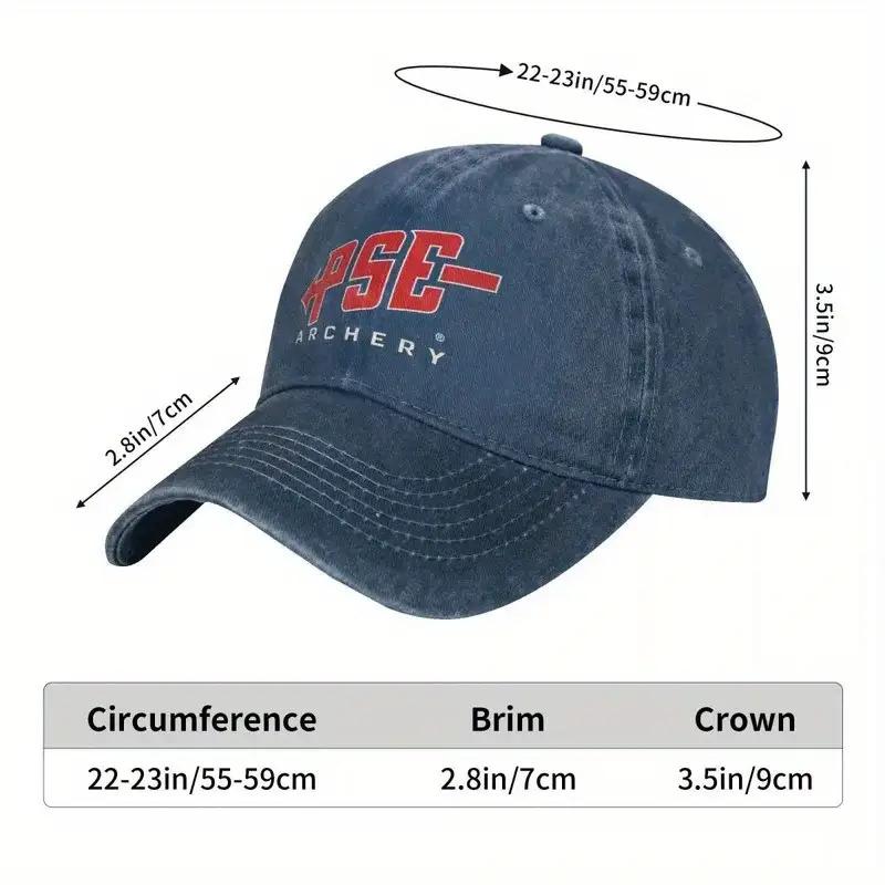 PSE Archery Denim Baseball Cap - Adjustable Tactical Hat for Men & Women, Lightweight & Breathable for Outdoor Sports, Golf, Fishing, and Travel