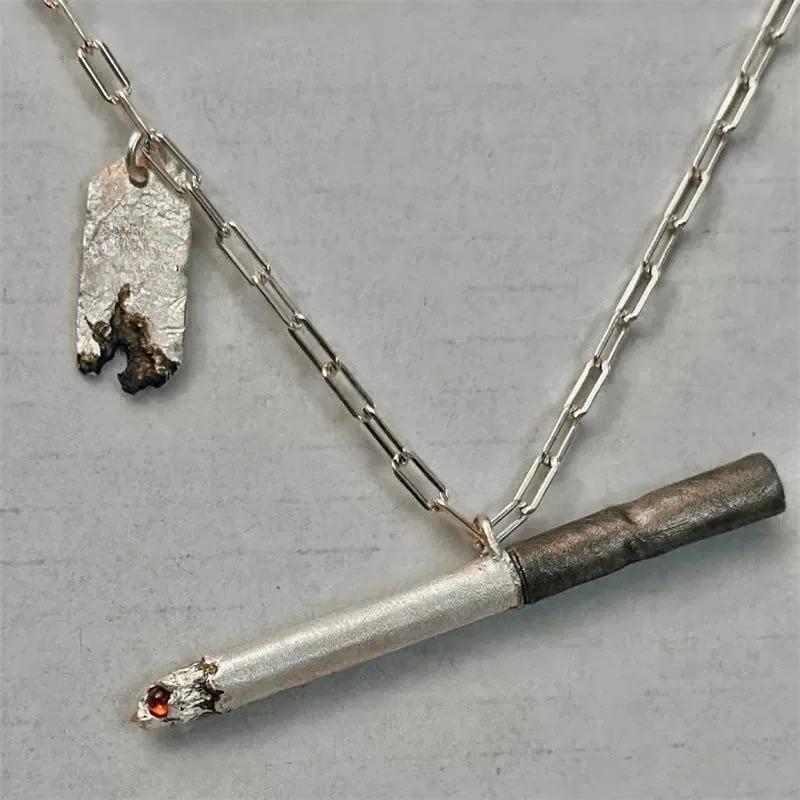 Fashion Cigarette Pendant Choker Necklace for Women, Metal Cigarette  Collarbone Chain Jewelry Wholesale Hot Selling