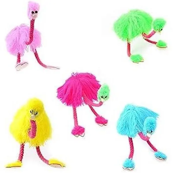 Handmade Ostrich Marionette String Puppet Doll, Parent-child Interactive Educational Prop for Kids Children