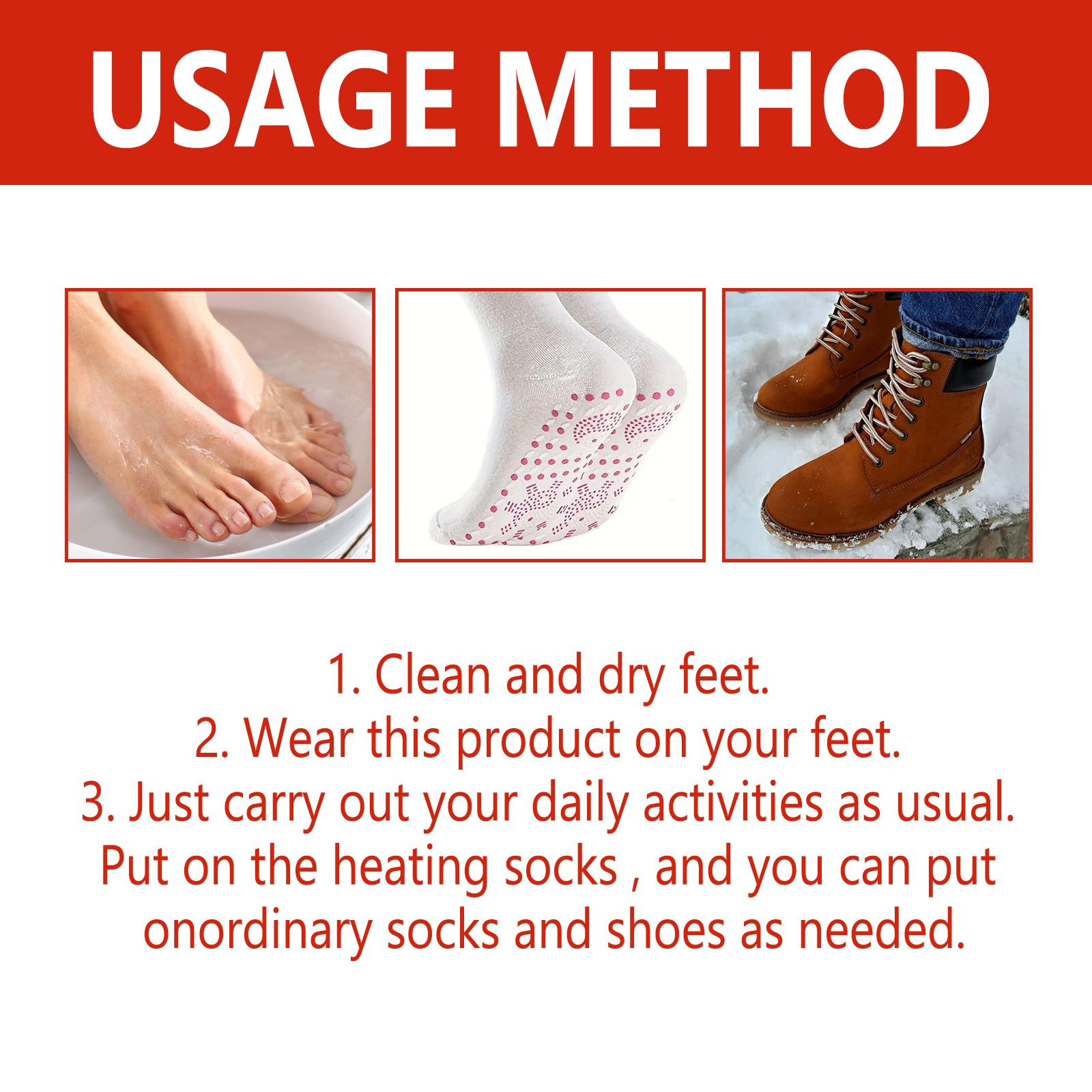 Houkea Foot Massage Warm Socks Winter Outdoor Sports Windproof Cold-proof Warm Foot Care Massage Socks