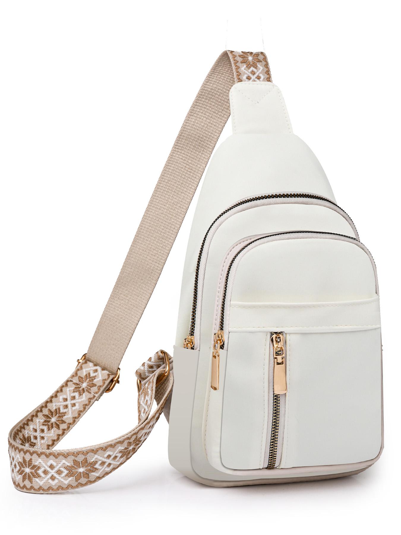 Fashionable Zipper Chest Bag, Casual Versatile Adjustable Crossbody Bag for Women, Lightweight Phone Bag, Trendy All-match Sling Bag, Adjustable Strap Bag for Daily Used