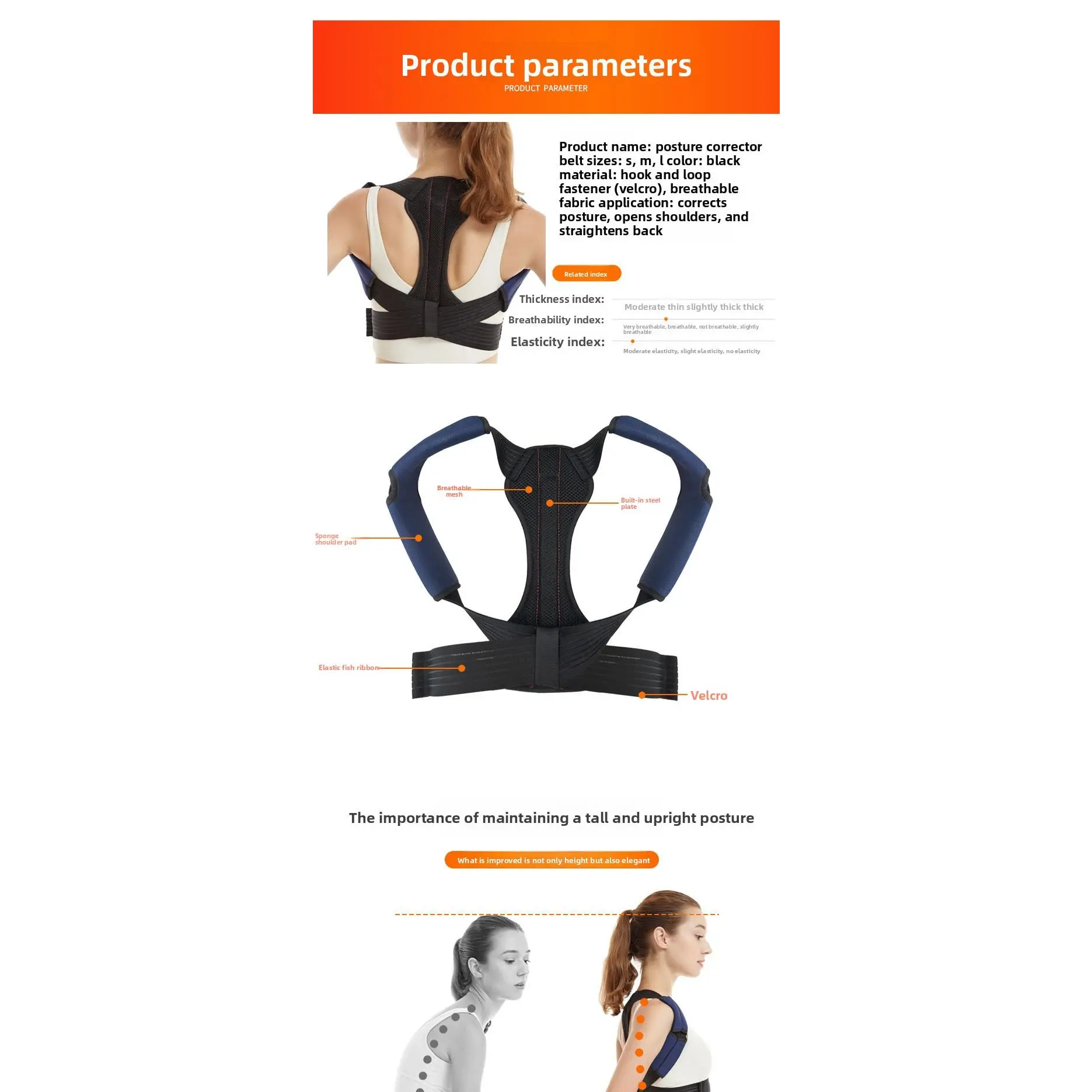 Office Sitting Posture Corrector Relieve Shoulder Back Pain