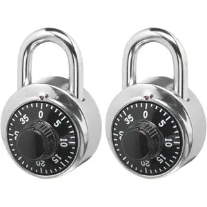 3 Digit Combination Padlock for Gym Lockers and Cabinets, Preset Code Security Lock for Indoor Storage Units and School Lockers