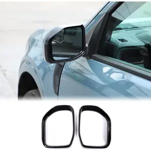 Car Rearview Mirror Rain Visor Guard Frame Trim Compatible with Ford Maverick 2022+ & Ford Bronco Sport 2021+, Door Side Rear View Mirror Eyebrow Sun Shield Rainproof Waterproof Protector Accessories