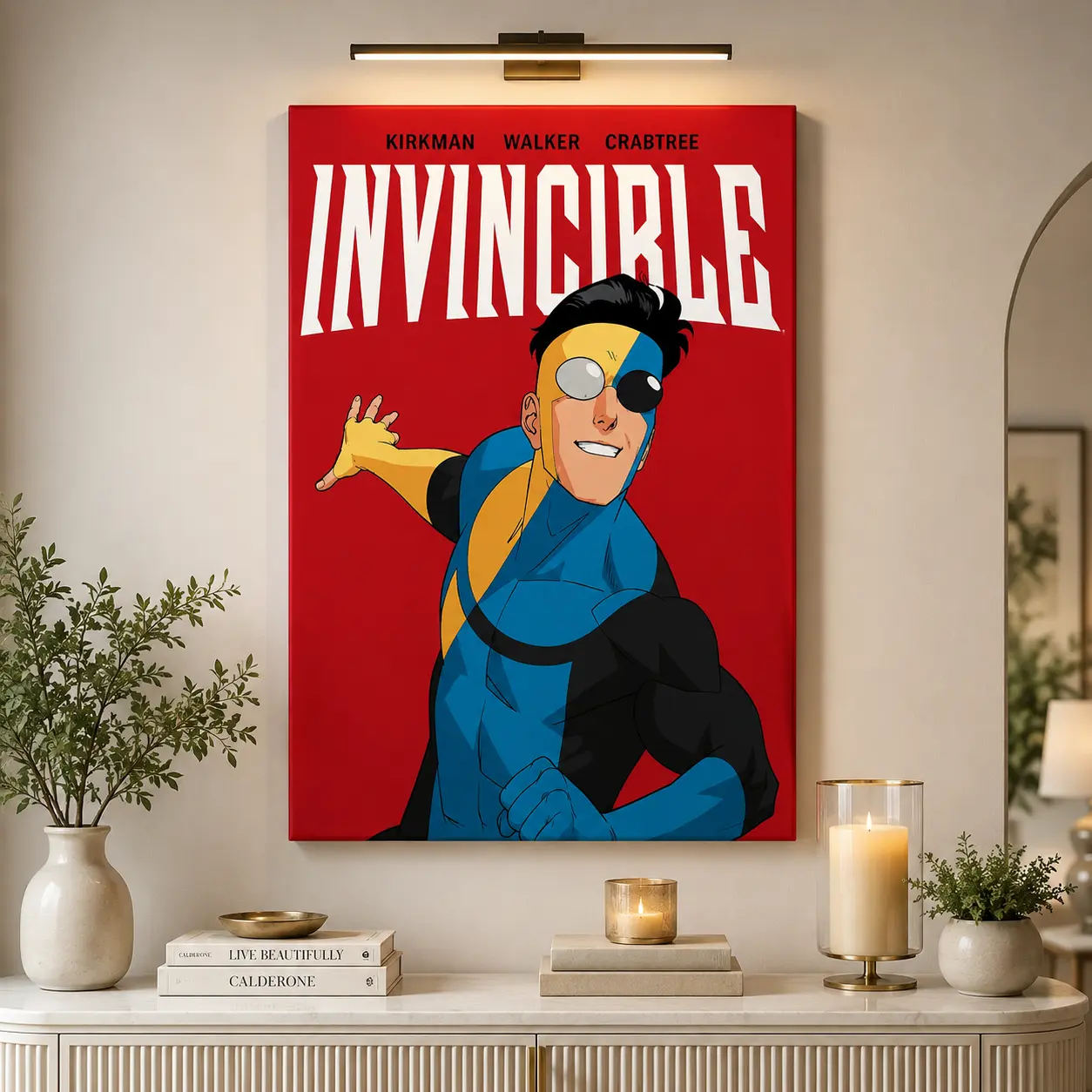 Invincible Old X New Suit Poster,Cool Anime Wall Art, Decorative Wall Decor for Modern Teen Boys Room Superhero Wall Art, Comic Book Poster, Gaming Bedroom Decor, Teen Boys Room Decor, Gift for Comic Fans