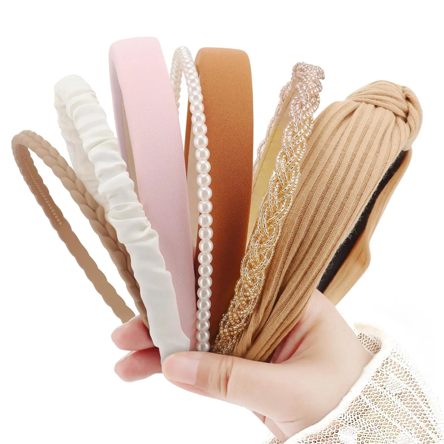 7 Pack Headbands for Women Girls Cute Headbands Non Slip Floral Padded  Hairbands Fashion Hair Accessories Multi-style Headband Pack