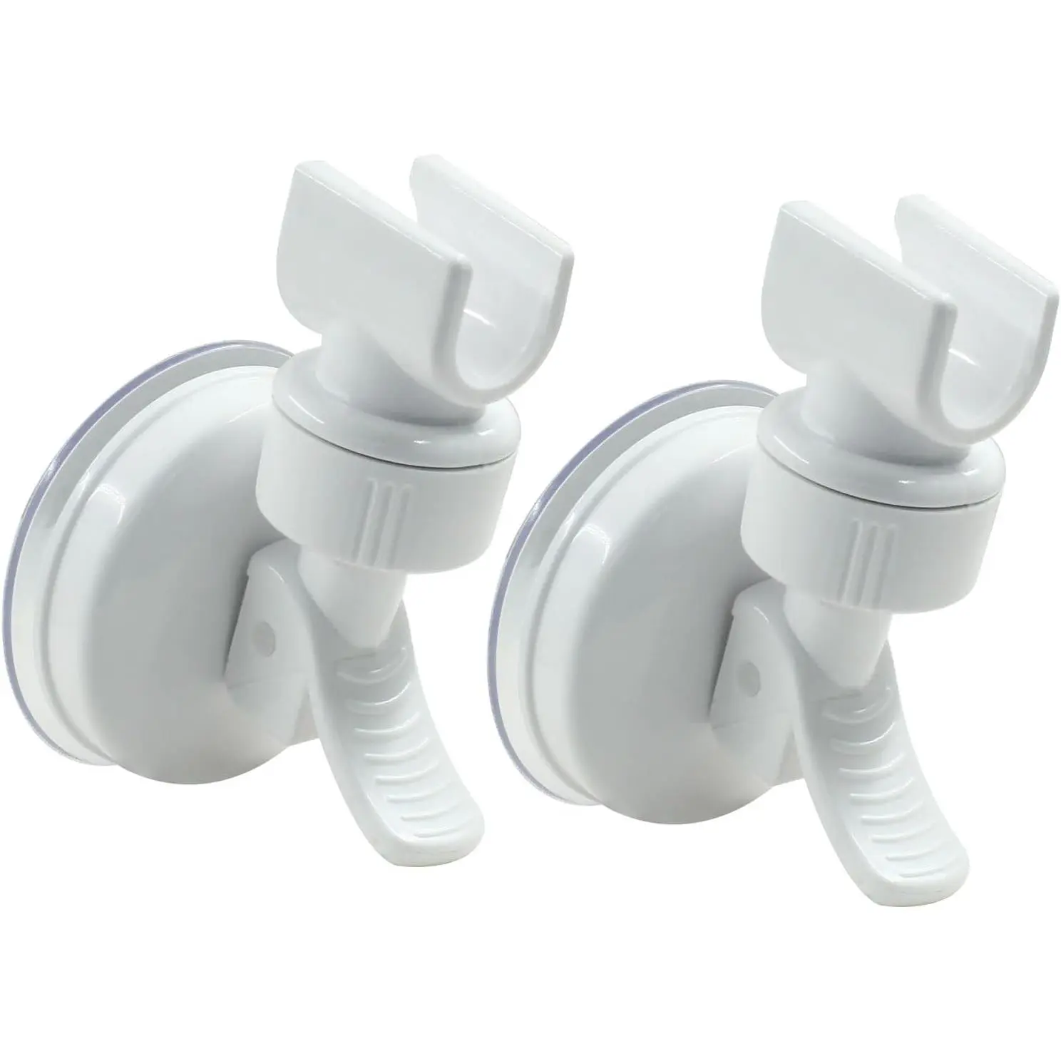 2 count Adjustable Shower  Holder, White | Removable Suction Cup, Handheld Shower  Bracket, No Drill Wall Mounted