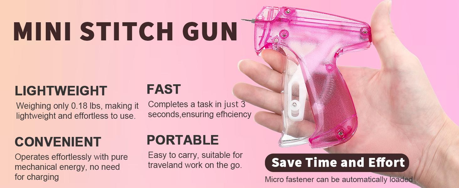 Stitchy Quick Clothing Fixer, with 2 Needles, 2000 Black & 2000 White 4.4mm,Speedy Clothing Fixer