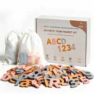 Magnetic Letter Set Macaron Colors, Practical Teaching Tool, Includes Uppercase Lowercase Numbers, Ideal for Reading Writing Skills, Teacher Student Gift