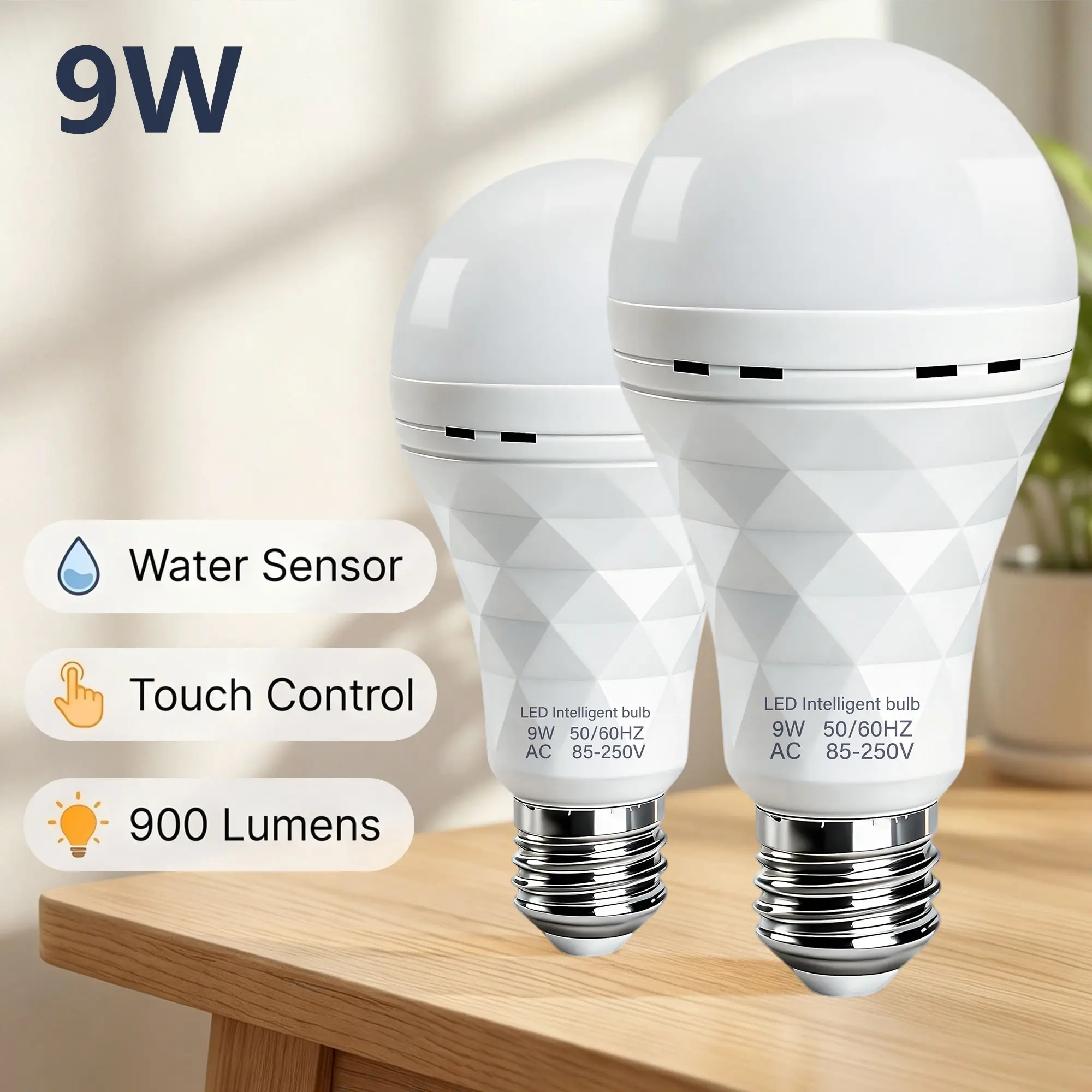 Rechargeable Emergency Light Bulb, LED, E27/e26 Base, Portable Camping Fishing Lamp, Home Power Outage Lighting, Hook and Switch Included