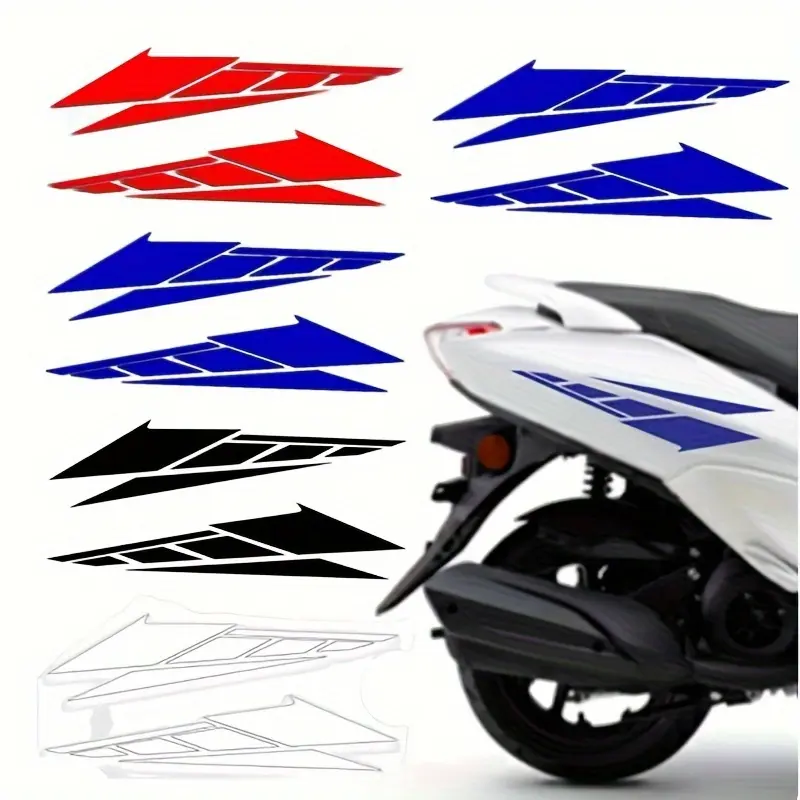 2pcs/sheet PVC motorcycle accessories scooter tail box decorative stickers, motorcycle tail box stickers, motorcycle decorative stickers