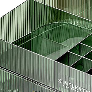 Stackable Drawers Makeup Organizer for Bathroom Vanity Desk and Dresser Countertops Ideal for Cosmetics Skincare Lipsticks Nail Care Green