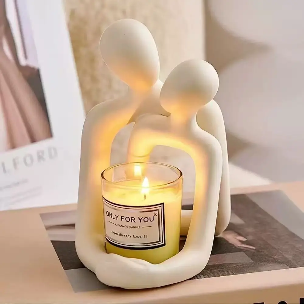 Resin Couple Design Decorative Statue, Modern Home Decoration Ornament, Suitable for Family, Office, Bedroom, Living Room, Decorative Ornaments