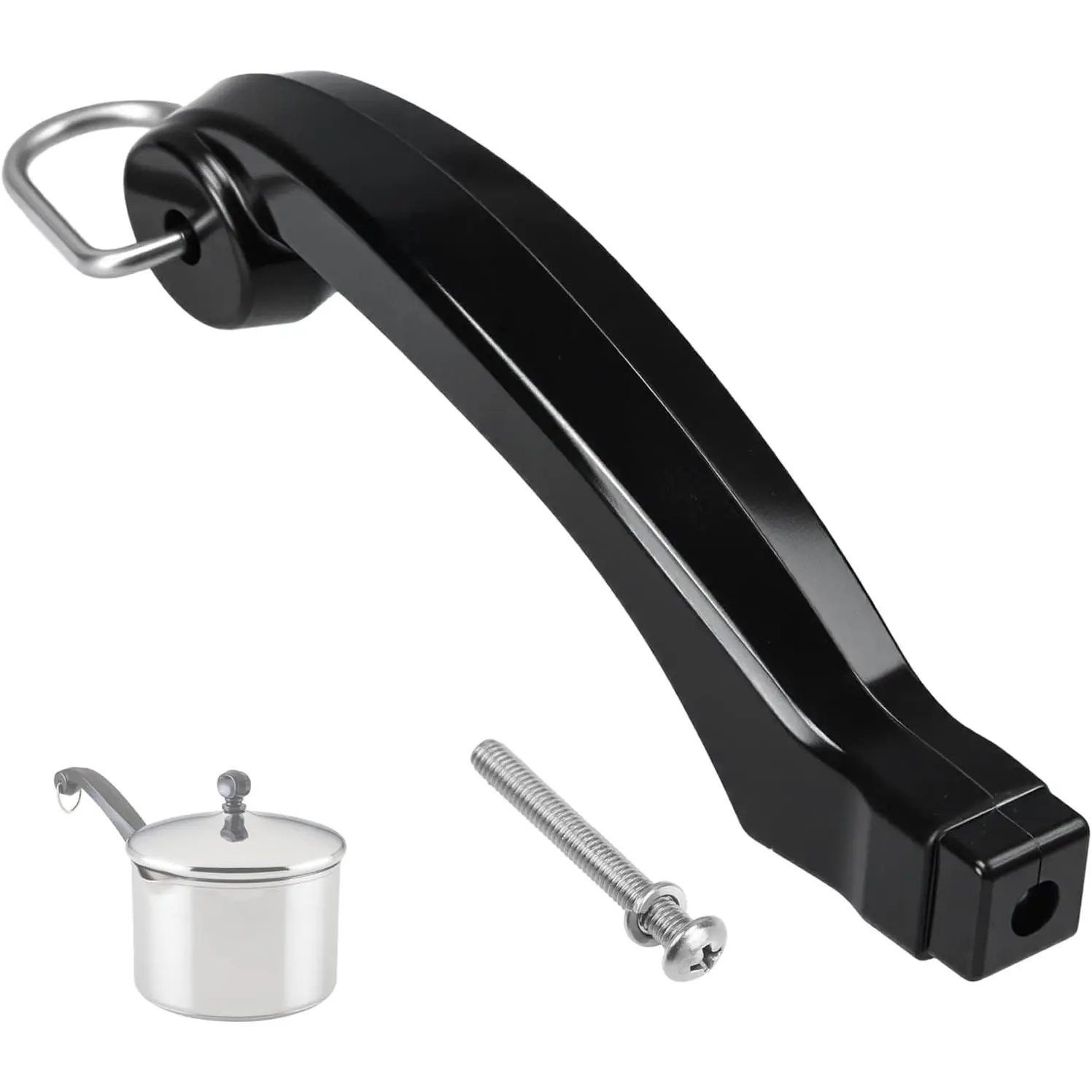 P08-031 Saucepan Handle  (Short) Fits for  1, 1.5, 2 and 2.5 quart Pan, Pots and Cookware | Durable Pot   | Saucepan Handles for Kitchen Cooking with Screw